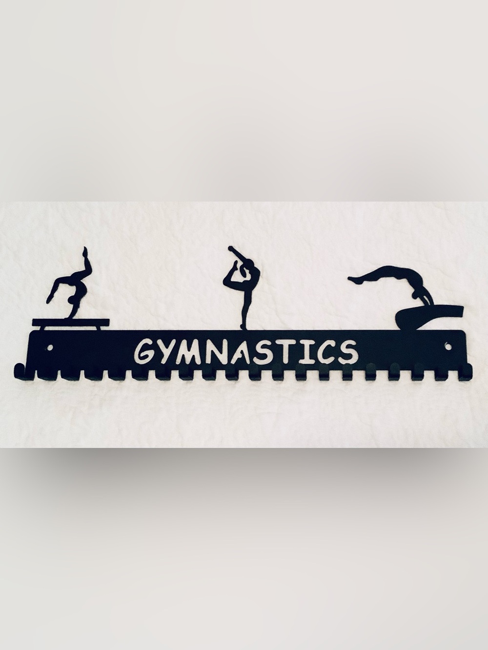 Gymnastics Medal Hanger - Black Metal Award Holder Honor Metal Holder